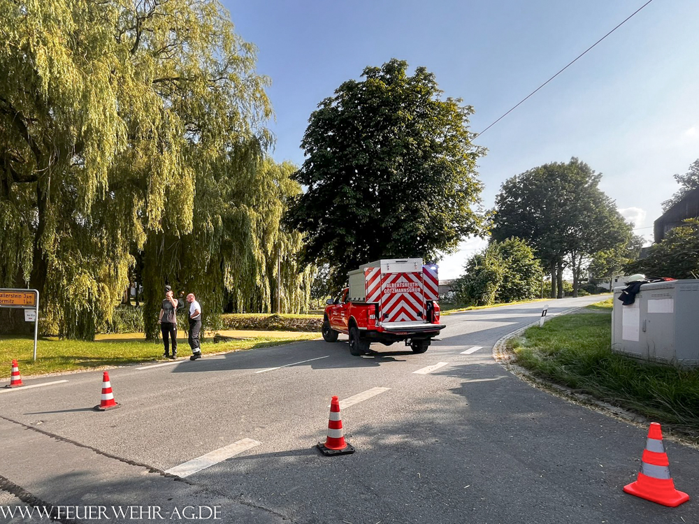 Brand eines Traktors in Albertsreuth