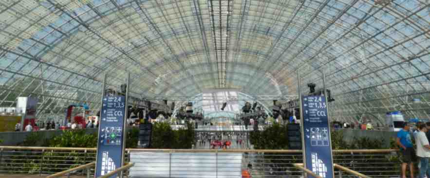 Die Messehalle in Leipzig
