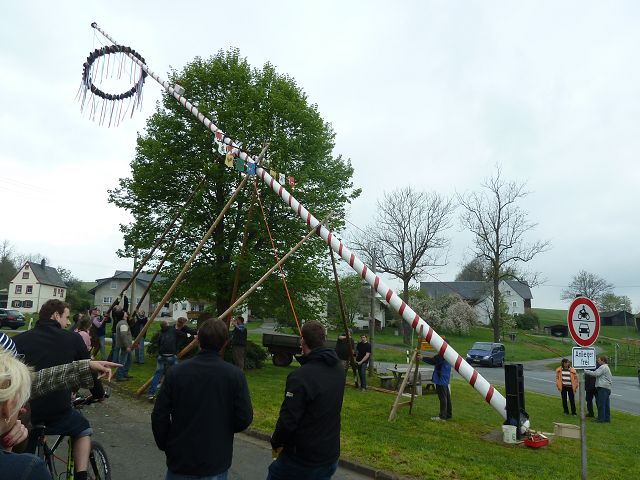 Die Benker konnten ihren Maibaum aufstellen